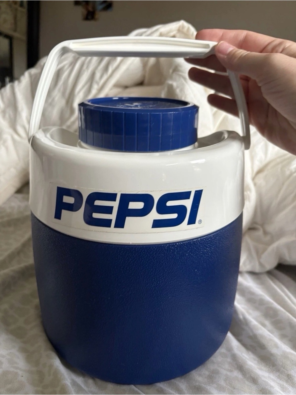 Pepsi Blue and White Beverage Cooler Jug